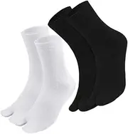 [HAPINARY] 2 Pairs Toe Separated Socks Toe Sock Socks with Toes Separated for Women Socks for Men Women Socks High Ankle Socks Silicone Toe Separator Socks Toe Separator Socks for Women