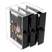 Jewelry Display Stand Dustproof Earrings Holder Jewelry Display Rack Storage Organizer Box