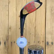 Bud Light Golf Beer Tap Handle Vtg Hogan 5 Wood Driver Club And Ball Budweiser