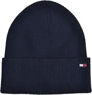 [Tommy Hilfiger] Knitted Beanie Hat Cotton Cashmere Beanie Cotton Cashmere Blue Navy One Size, Blue, One Size
