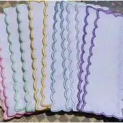 Colorful Cross Stitch Bookmark Kit - 12pcs Embroidery Edged Blanks for DIY, Aida