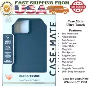 Case-Mate Ultra Tough iPhone 15 Pro Max Case - Black & Clear, MagSafe