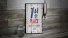 1st Place Ugly Sweater Contest Vintage Distressed Sign, Personalized Wood Sign
