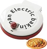 8In/23cm Electric Pizza Maker, 1000w Electric Baking Pan with Double Sided Heating, 4 in 1 Indoor Portable Pizza Oven, Pancake and Omelette Maker, Fried/Baked/Baked/Sautéed