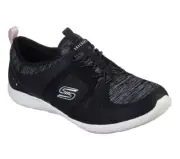 Skechers Women's Lolow Peppy Zing Slip On Sneakers Black/Light Pink 11 Medium