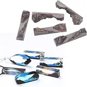 iSuperb 5 Pieces Wooden for Resin Epoxy Craft, Resin Wood Pendant Accessories for DIY Jewelry Making Necklace, Handmade Art Designer Landscape Natural Unfinished Wood