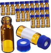 TIDTALEO 100 Pack Refillable Glass Vials Shot Bottles Drip Dropper Jars Spices Sample Test Tubes