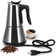Electric Coffee Pot Espresso Maker, 6 Cup Espresso Coffee Pot Stainless Steel...