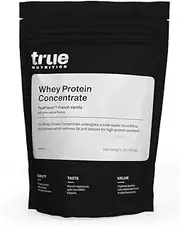True Nutrition - Whey Protein Concentrate - 100% Whey Protein Powder - Fast Acting Low Carb Protein Powder with Essential Amino Acids - High in Leucine - French Vanilla - 1lb.