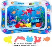 Inflatable Baby Water Play Mat Pad Fun Tummy Time Sea World For Infants Toddlers