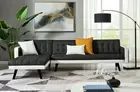 2.8M Linen Fabric 5 Seater Sofa Bed Modular Recliner Corner Futon Lounge Couch
