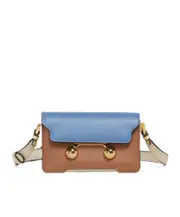 Marni Trunkaroo Mini Shoulder Bag One size Light blue, light brown and white