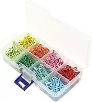 YOSADIER 240 Pcs Colorful Safety Pin Clips Durable DIY Metal Brooch Pins for Clothing Fixing Crafting for Casual Formal Occasions
