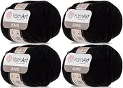 4 Skein 55% Cotton 45% Acrylic YarnArt Jeans Yarn 200 gr 696 yds Color (53)