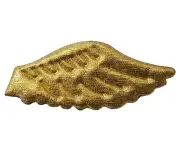 10 Darice Soft Padded Fabric 3.5" Gold Angel Wings Doll Making Craft Applique