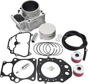WOODEY Motorcycle 86.5mm Cylinder Piston Ring Gasket Top End Kit for TRX420 Rancher TRX 420 2007-2020 12100-HP7-A00 12100-HP5-600