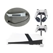 For PS5 pro/ PS5 slim Console Headset Horizontal Storage Stand with 5* USB Ports