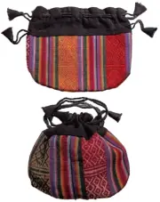Small Drawstring Bags, 1 Pc, Assorted, Cotton, For Coins, Gemstones or Beads