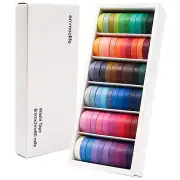 Juntos de Cinta Washi 60 Rollos de 8 MM de Ancho 10 Pies de Largo Color Solido