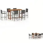 Garden Outdoor Bar Bistro Pub Set 7/9 Piece Table Stool Multi Colours vidaXL