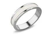 Ceres Timeless Ring White Enamel Ring in Silver