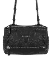 Givenchy Mini Pandora Bag in Black Aged Leather