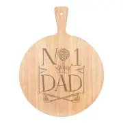 No.1 Dad Golf Pizza Board Paddle Wooden Funny Fathers Day Gift Present Sport