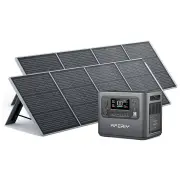 [EU Direct] Aferiy P110-D 1200W 960Wh LiFePO4 Portable Power Station +2* S200A1 200W Solar Panel UPS Pure Sine Wave Camp