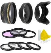 58mm Wide Angle Accessory Kit For Canon EOS Rebel T7i T7 T6i T6s T6 T5i SL2 SL3