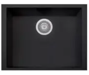 La Toscana 23 In Undermount Kitchen Sink Black Metallic Granite