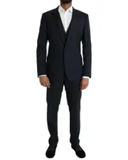 Dark Wool Formal 3 Piece Suit