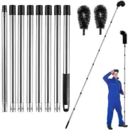 New Upgraded Gutter Cleaning Tool, Adjustable Gutter Cleaning Tool and Brush, Re