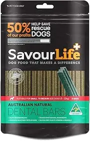 Dog Treats Dental Bar Kangaroo & Mint S/M - Natural, Australian Made, 8 Pieces