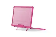 WASSUP Starry Case for MacBook Air 15 inch 2023-2024 Release Slim Rubberized TPU Bumper Cover & Fold Kickstand-RoseRed