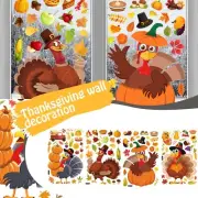Thanksgiving Cross-border Turkey Sticker Pumpkin Maple Leaf Creative Static Stic