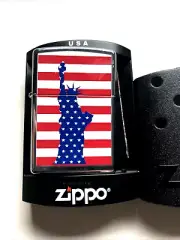 Rare Retired 2005 Patriotic Statue Of Liberty Zippo Lighter