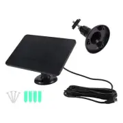 4W Solar Panel for Home Security Camera Solar Cells Powered Type C Black U5M9