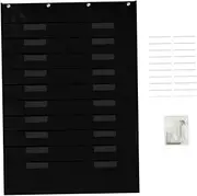 Angoily Hanging File Folder Organizer Stylish Wall Pocket File Holder for Classroom Home the Door Storage for Mail Magazines Documents Black Design