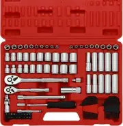 CASOMAN 1/4-Inch & 3/8-Inch Drive, SAE and Metric Socket Set, Standard 1