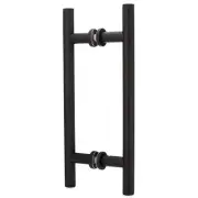 Portals Counterpoint 12" C/C Back-to-Back Pull eith Rosettes - Oil Rubbed Bronz