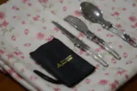 在飛比找Yahoo!奇摩拍賣優惠-[凱溢露營用品]  韓國SELPA-不鏽鋼環保餐具折疊刀叉勺