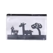 10PCS 2018 stationery bag cute animal translucent matte paper bag zipper pencil Case GIRAFFE TYPE