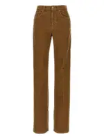[Saint Laurent Paris] Saint Laurent Paris-Pantaloni Clyde A Vita Alta In Velluto A Coste-Donna 30