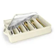 Sorbus Flatware & Utensil Storage, Silverware Organizer with Lid & Divider