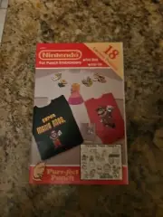 NOS 1990 Vintage Nintendo Super Mario Purr-fect Punch Embroidery Patterns 64252