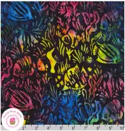 Kaufman TOTALLY TROPICAL Fish Artisan Batiks 19470 205 LUNN Quilt Fabric