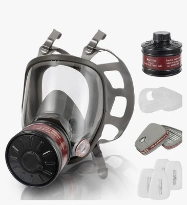 Full Face Respirator Mask, Reusable Respirator Mask with Filters, 6800 Anti Fog