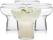 Stemless Margarita Glasses Set of 6, Modern Margarita Glasses, Lightweight, Uniq