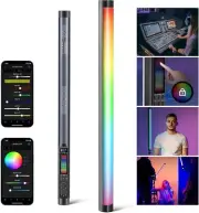 NEEWER TL60 RGB Tube Light, Full Color RGBWW Light Stick Supports APP/2.4G/DMX