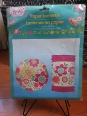 Spring Fling Paper Lantern-2 Floral NEW IN PACKAGE